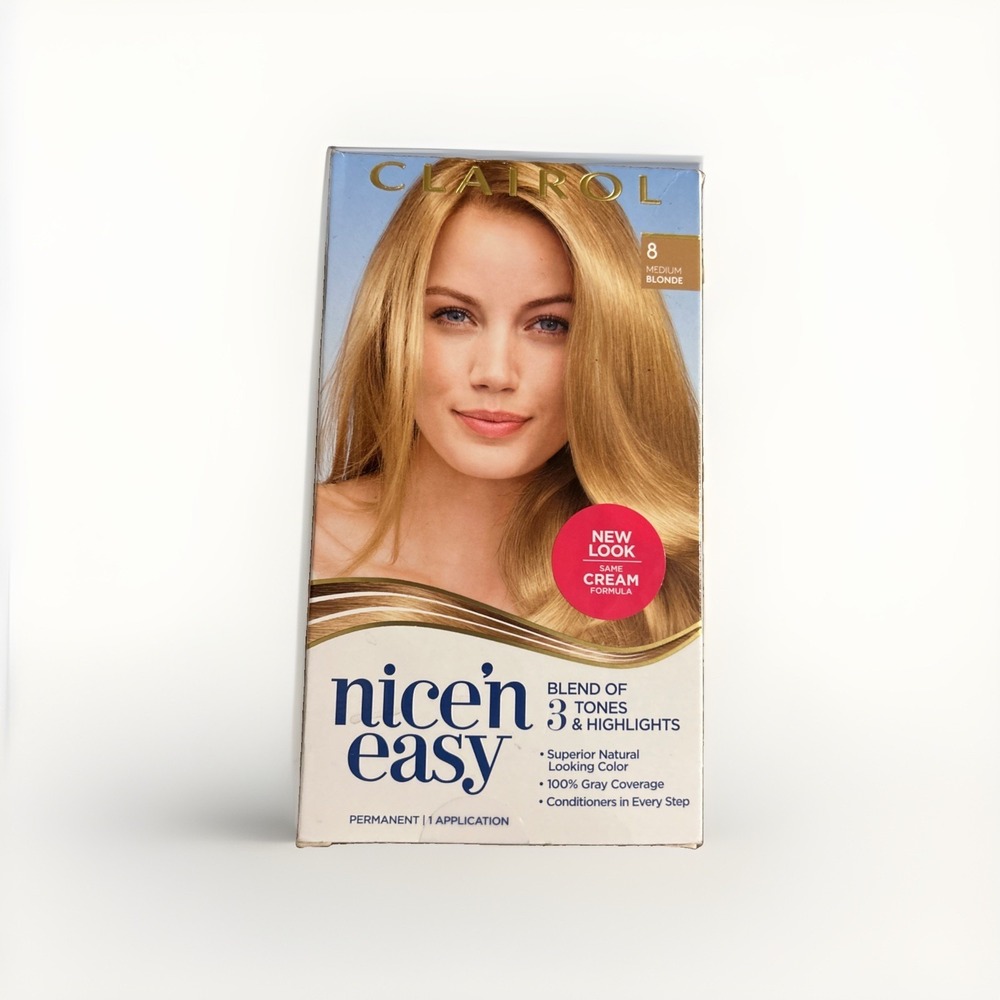 Clairol Nice'n Easy Permanent Hair Dye 8 Medium Blonde Hair Color